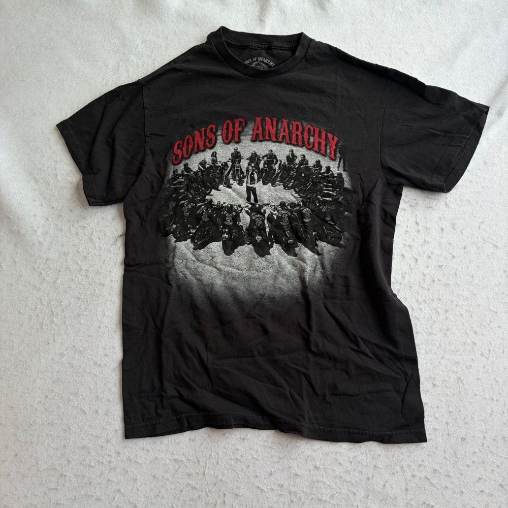 Sons of Anarchy Graphic T-Shirt Mens Size M Black Short Sleeve Biker TV Show